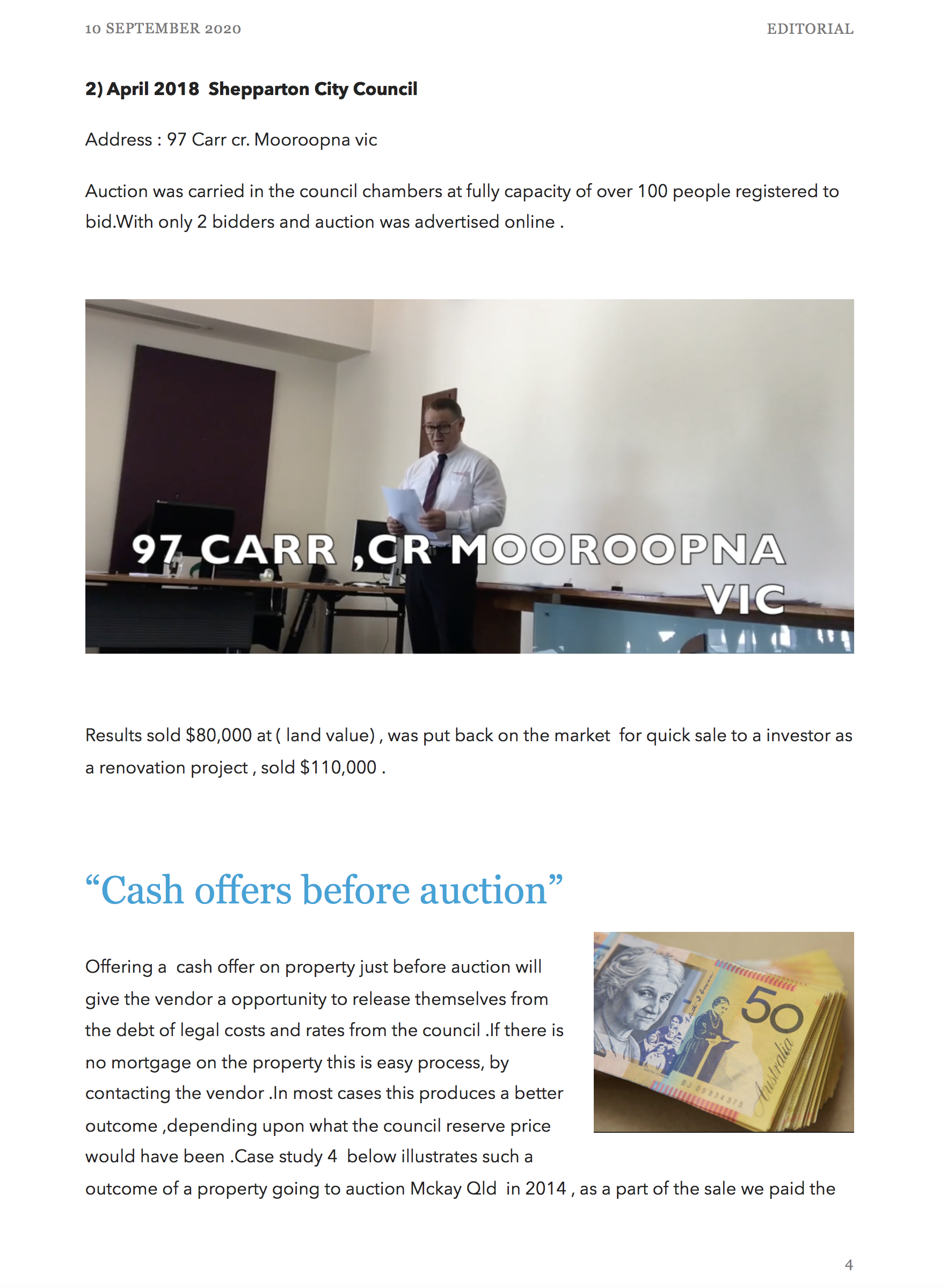 Council Auctions for Unpaid Rates